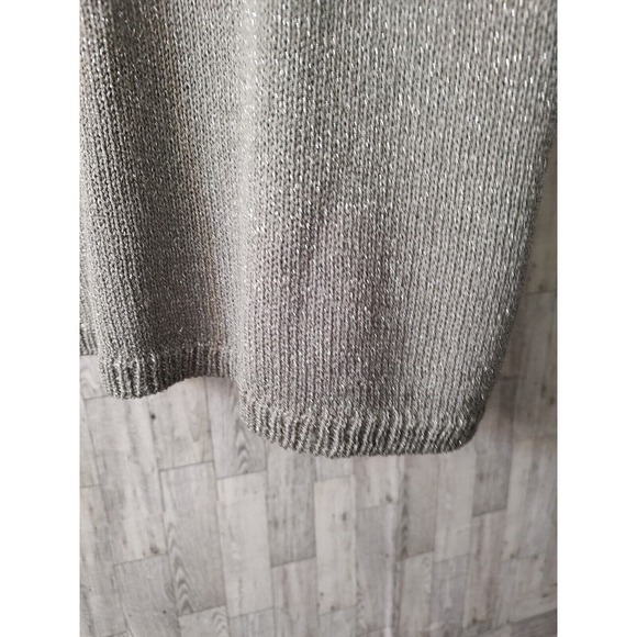 Chaus & Co. Women's Grey Silver Sparkly Shimmery Pullover Sweater Size XL - Picture 7 of 9